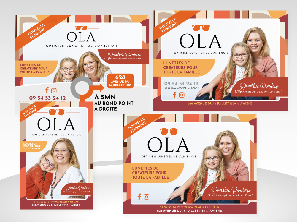 Ola opticiens - Singing Dodo, agence de communication à Amiens (Hauts-de-France), clients publics, privés, France et monde, tpe au Cac40, tous secteurs.