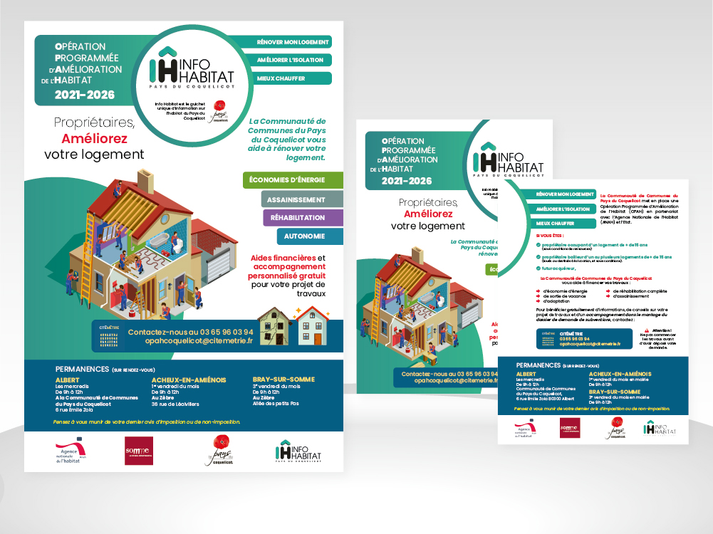 Citémétrie Amiens - OPAH Coquelicots - Singing Dodo, agence de communication à Amiens (Hauts-de-France), clients publics, privés, France et monde, tpe au Cac40, tous secteurs.