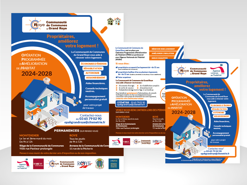 Citémétrie Amiens - OPAH Grand Roye - Singing Dodo, agence de communication à Amiens (Hauts-de-France), clients publics, privés, France et monde, tpe au Cac40, tous secteurs.