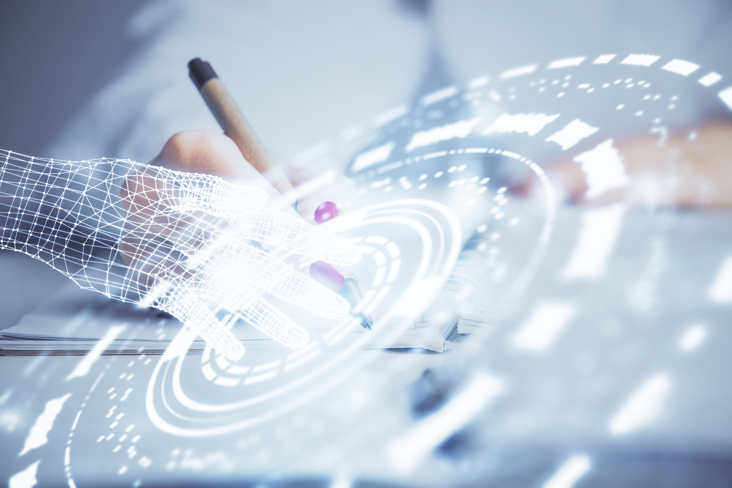 Multi,Exposure,Of,Woman’s,Writing,Hand,On,Background,With,Data Intelligences artificielles - Singing Dodo, agence de communication à Amiens (Hauts-de-France), clients publics, privés, France et monde, tpe au Cac40, tous secteurs.