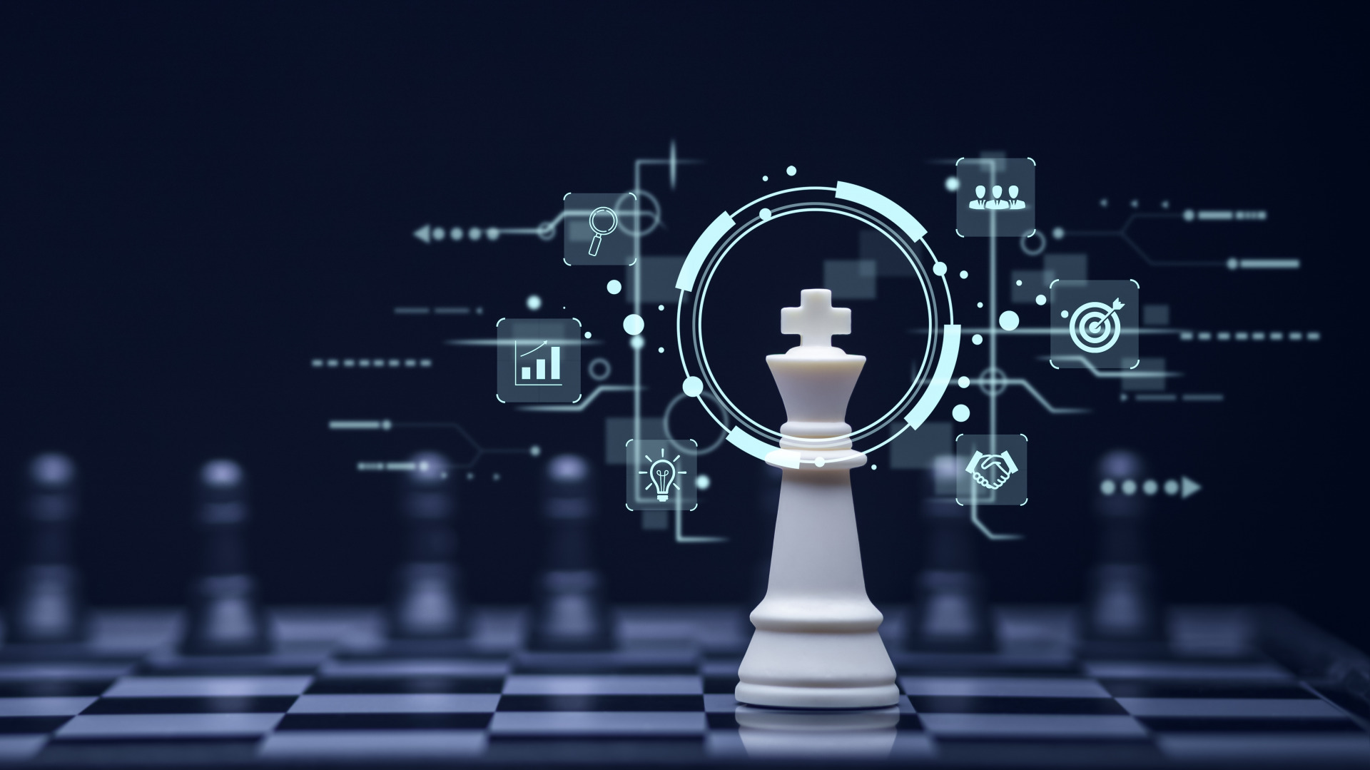 Chess,Board,For,Business,Strategy,And,Leadership,Assignment,Concept,Of Conseil et stratégie - Singing Dodo, agence de communication à Amiens (Hauts-de-France), clients publics, privés, France et monde, tpe au Cac40, tous secteurs.